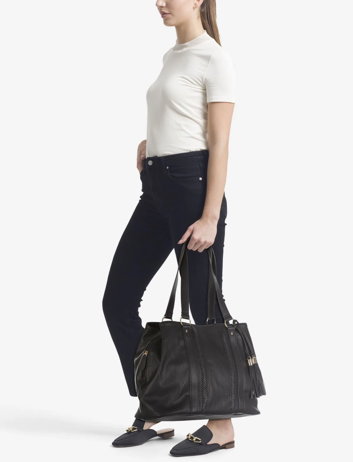 3 Compartment Soft Tote Bag 4 3 Compartment Soft Tote Bag - Image 4