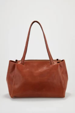Ava Leather Work Tote Bag