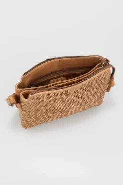 Step Weave Leather Crossbody Bag -Luggage Sales Shop 3210619 3