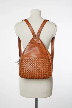 Palma Weave Leather Backpack -Luggage Sales Shop 3210624 4