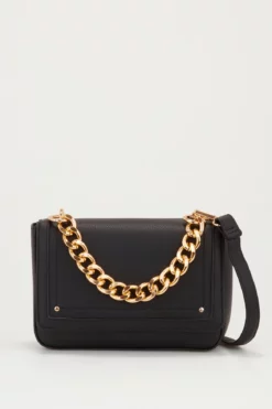 Chain Detail Flapover Bag